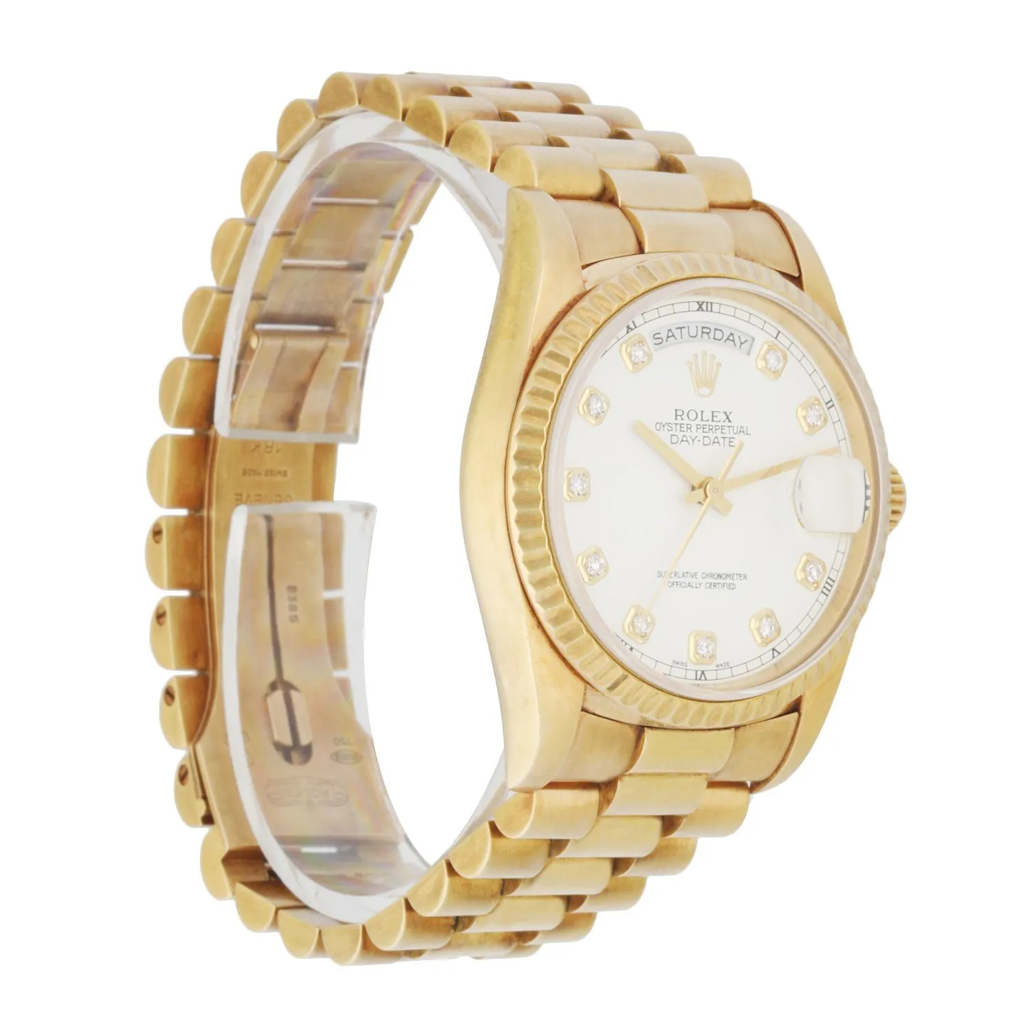 Rolex Day-Date President 18238 Diamond Dial Men's Watch