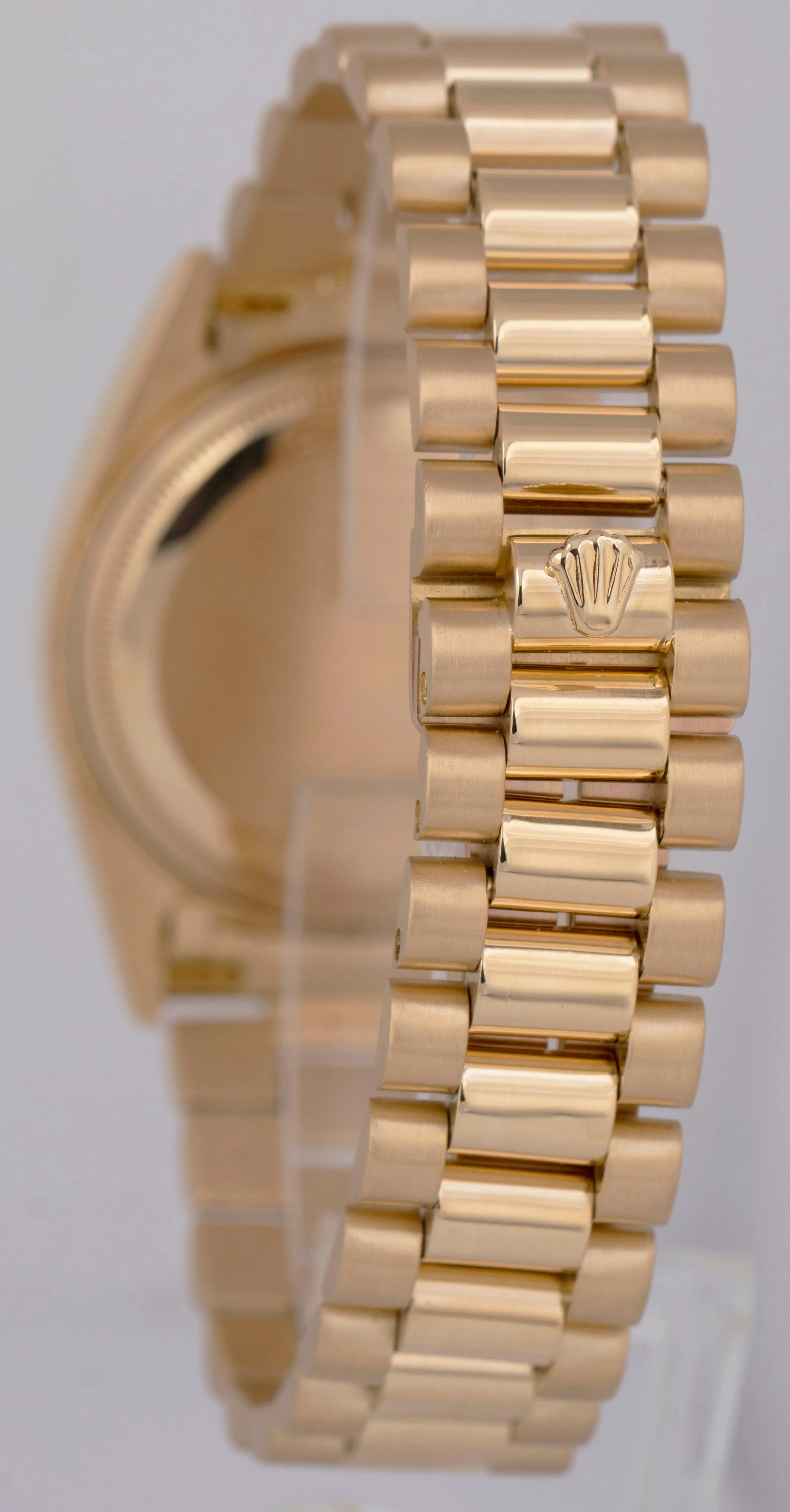 Rolex Day-Date President 36mm METEORITE DIAMOND Fluted 18K Yellow Watch 18038