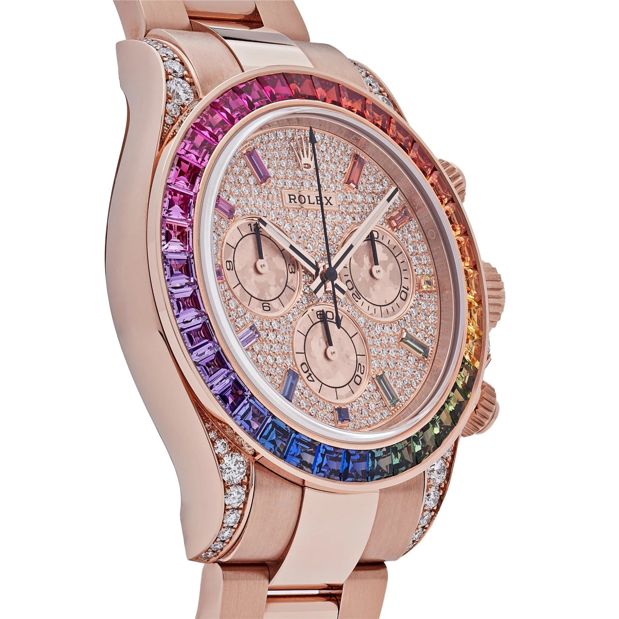 Rolex Daytona 116595RBOW 'Rainbow' Rose Gold Pave Diamond Dial Sapphire Bezel (2022)