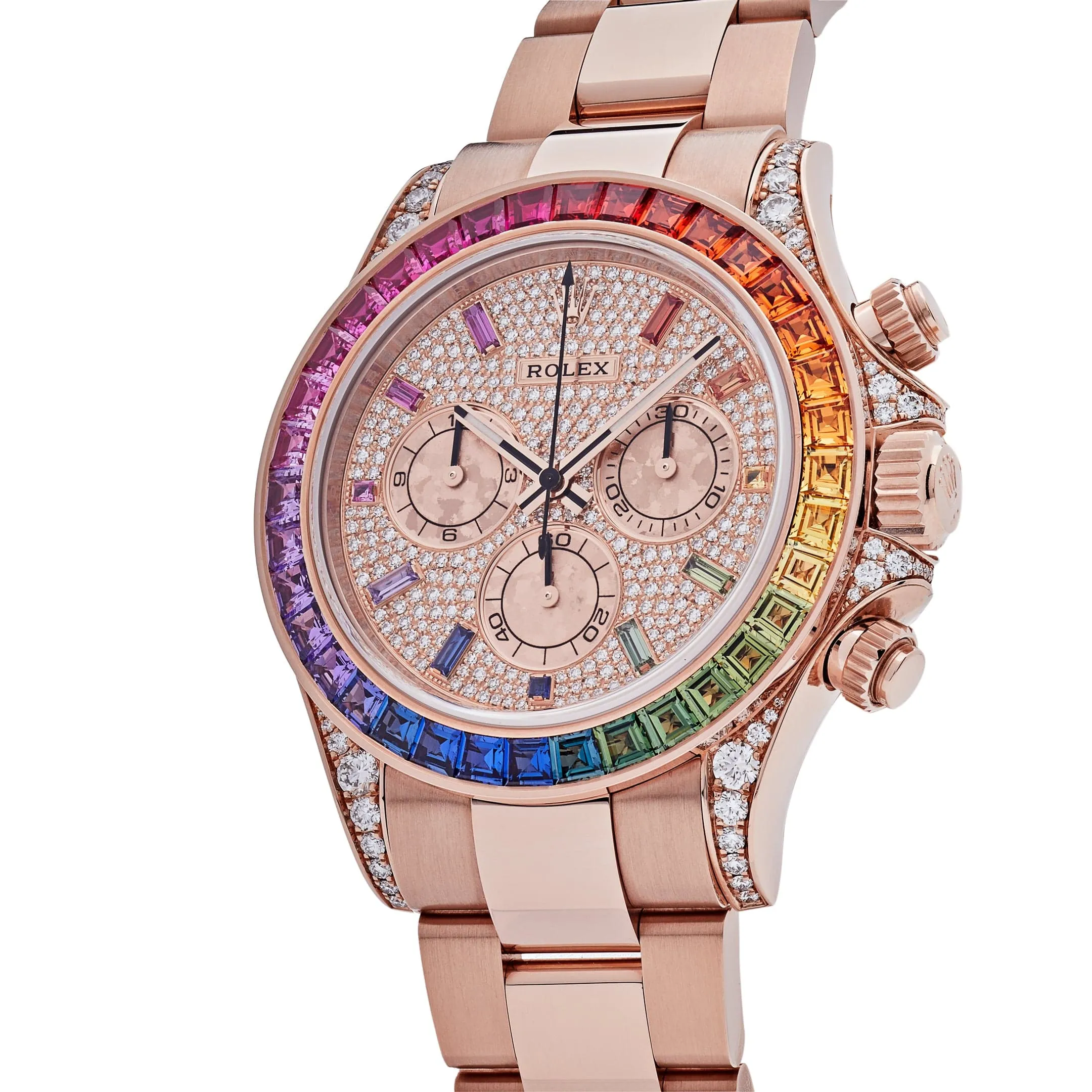 Rolex Daytona 116595RBOW 'Rainbow' Rose Gold Pave Diamond Dial Sapphire Bezel (2022)