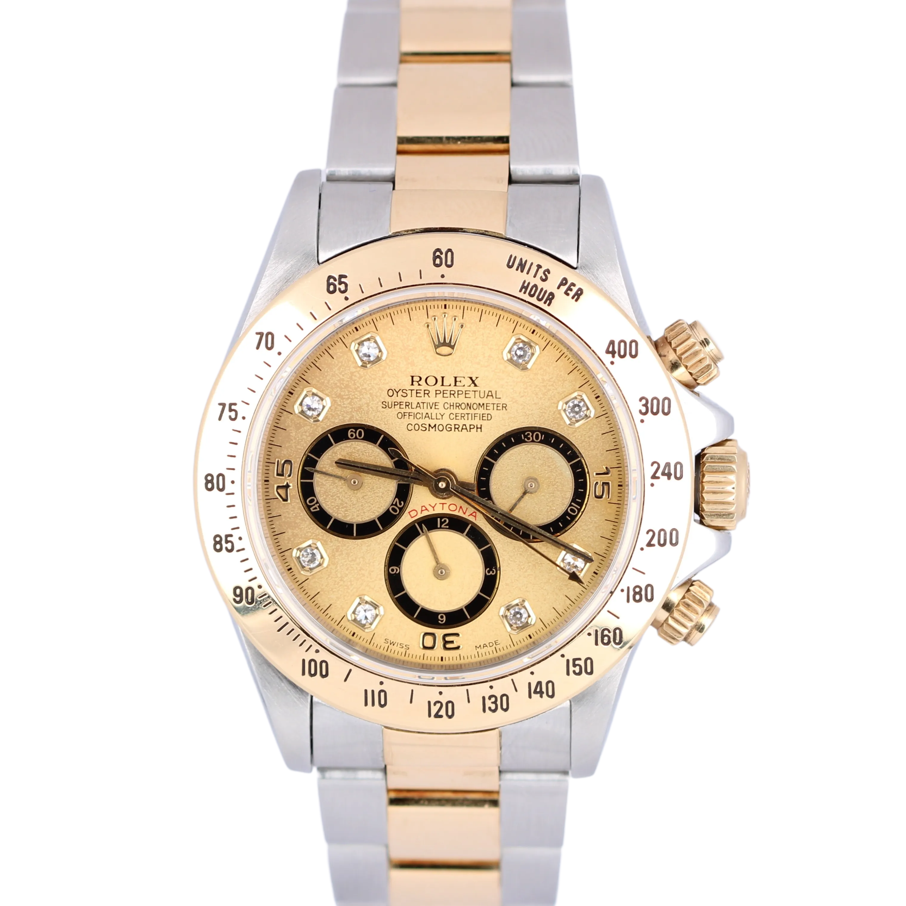 Rolex Daytona Diamond Zenith Dial 40mm Two Tone 18k Gold/Stainless 16523 Watch