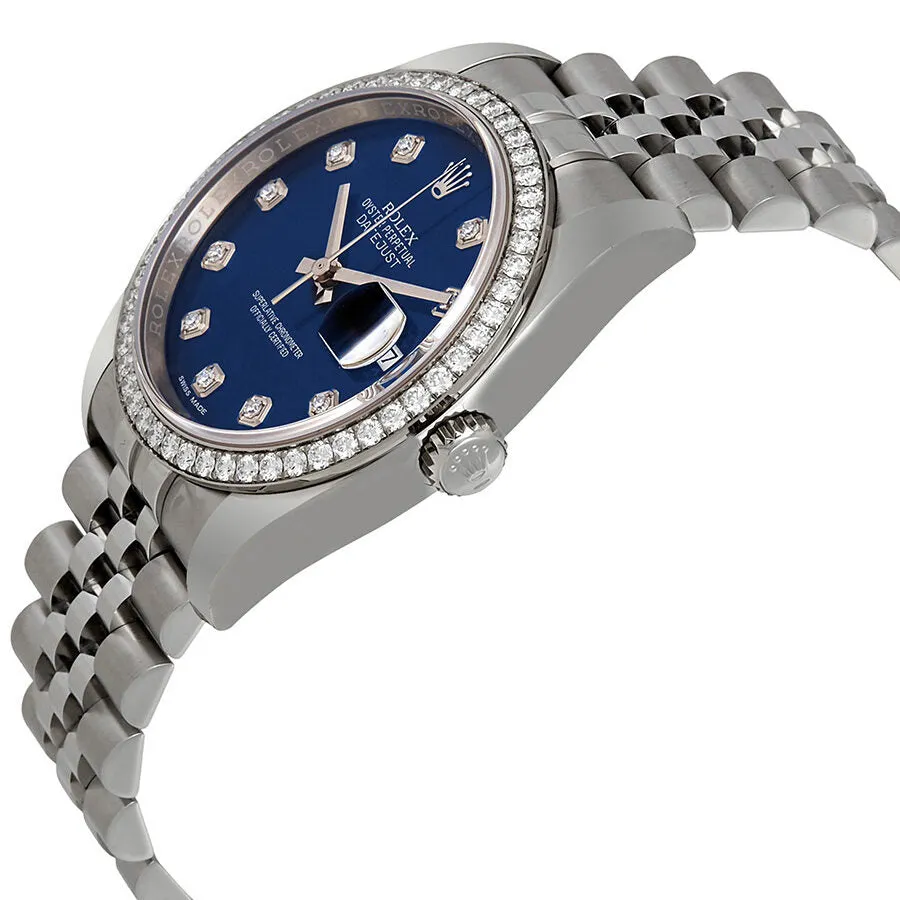 Rolex Oyster Perpetual Datejust 36 Blue Dial Stainless Steel Jubilee Bracelet Automatic Ladies Watch 116244BLDJ