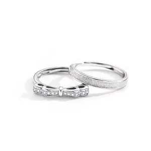 Romantic Bow Tie Matching Rings