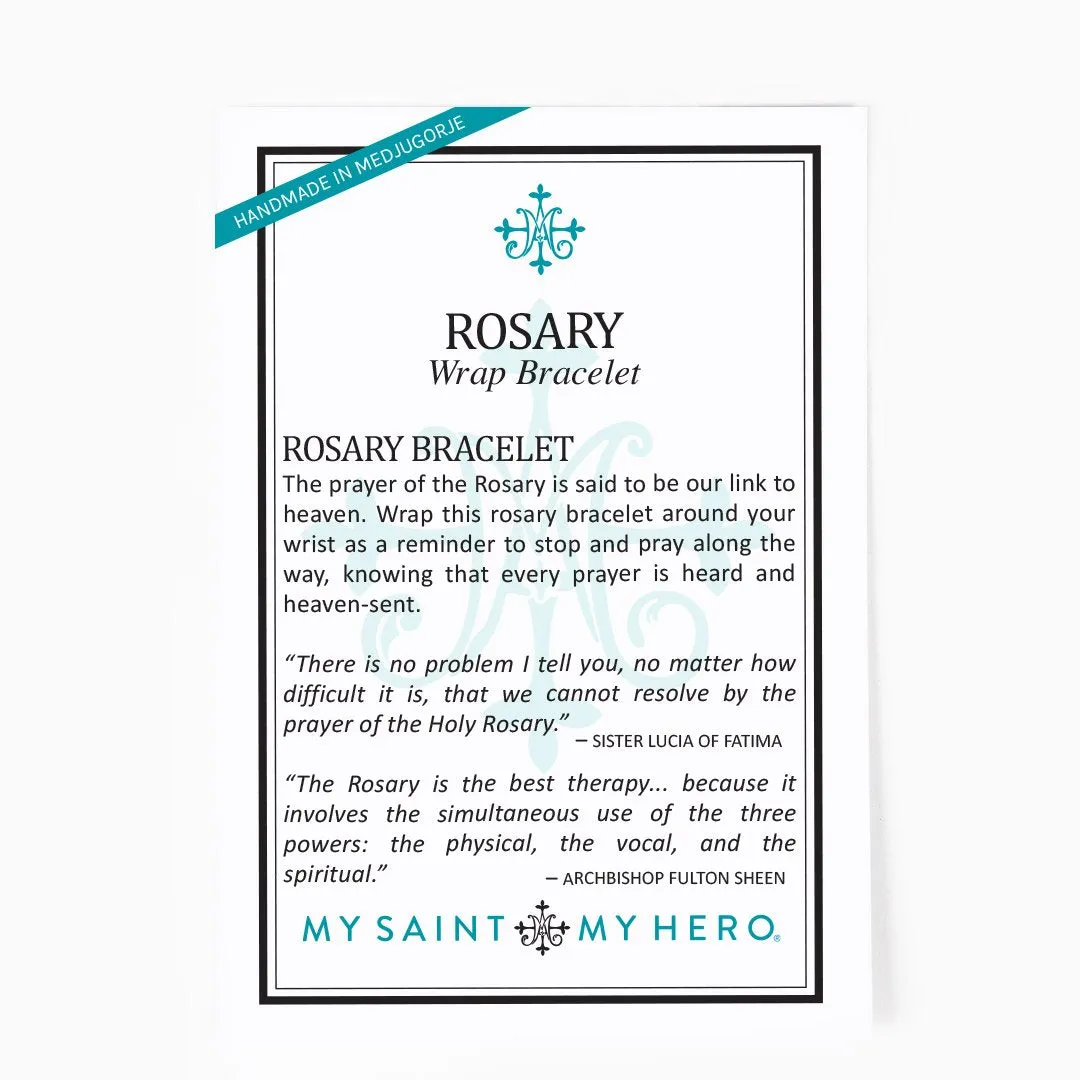 Rosary Wrap Bracelet - White/Pearl