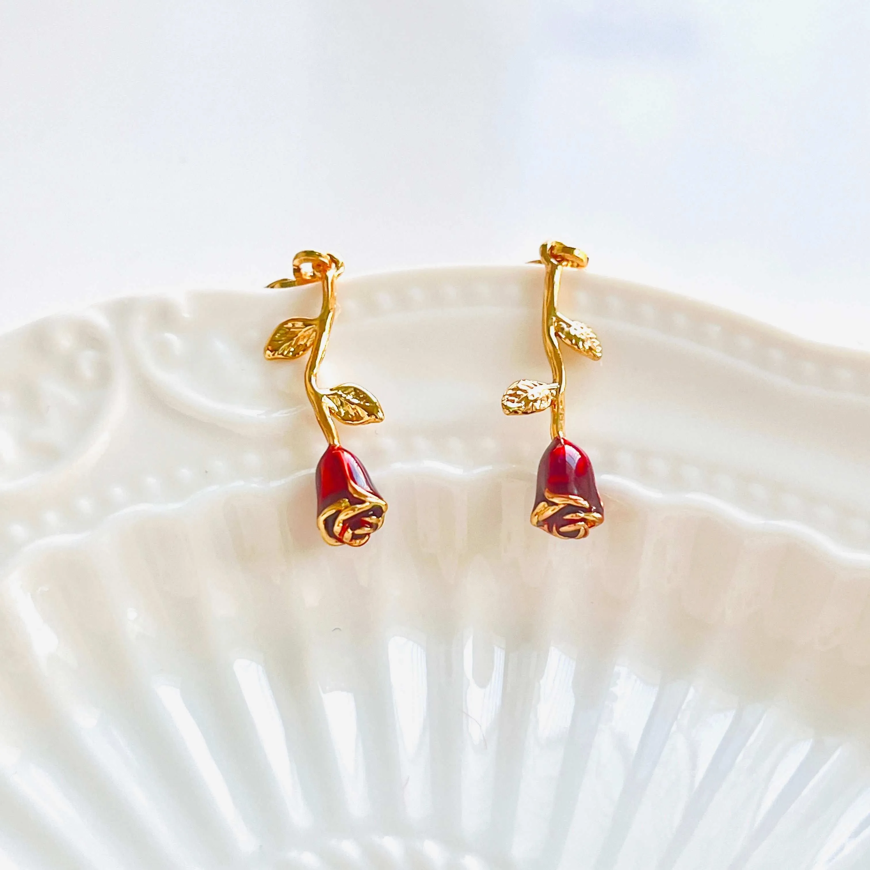 Rose Drop Earrings