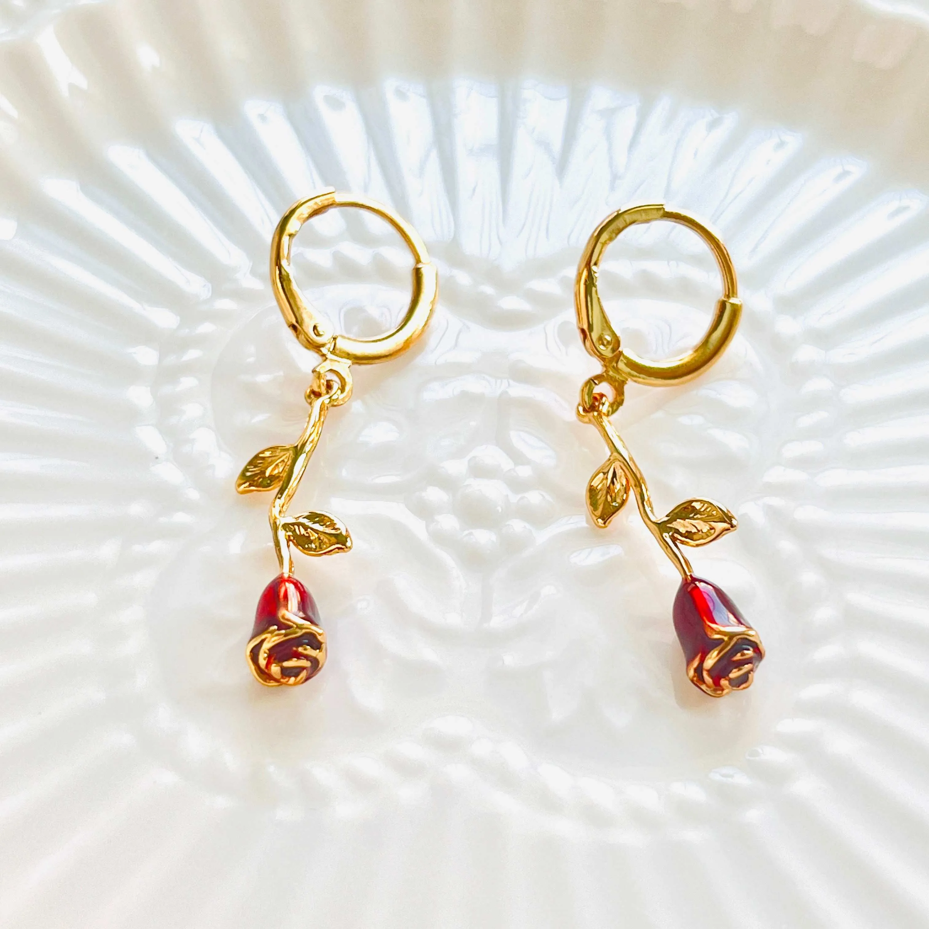 Rose Drop Earrings