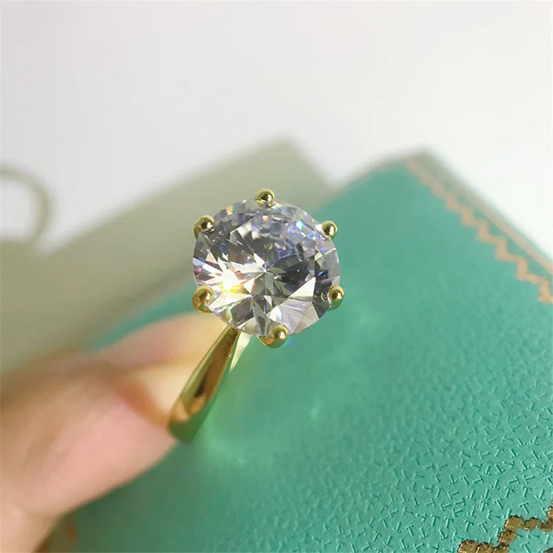 Round Cut Created Diamond Bridal Ring Sets