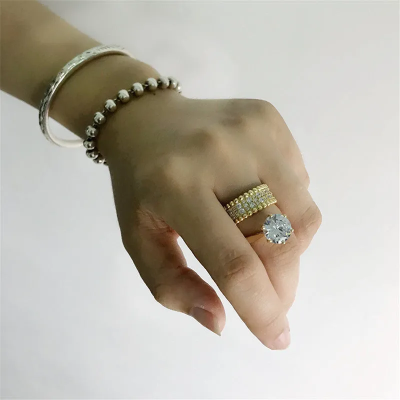 Round Cut Created Diamond Bridal Ring Sets