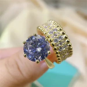 Round Cut Created Diamond Bridal Ring Sets