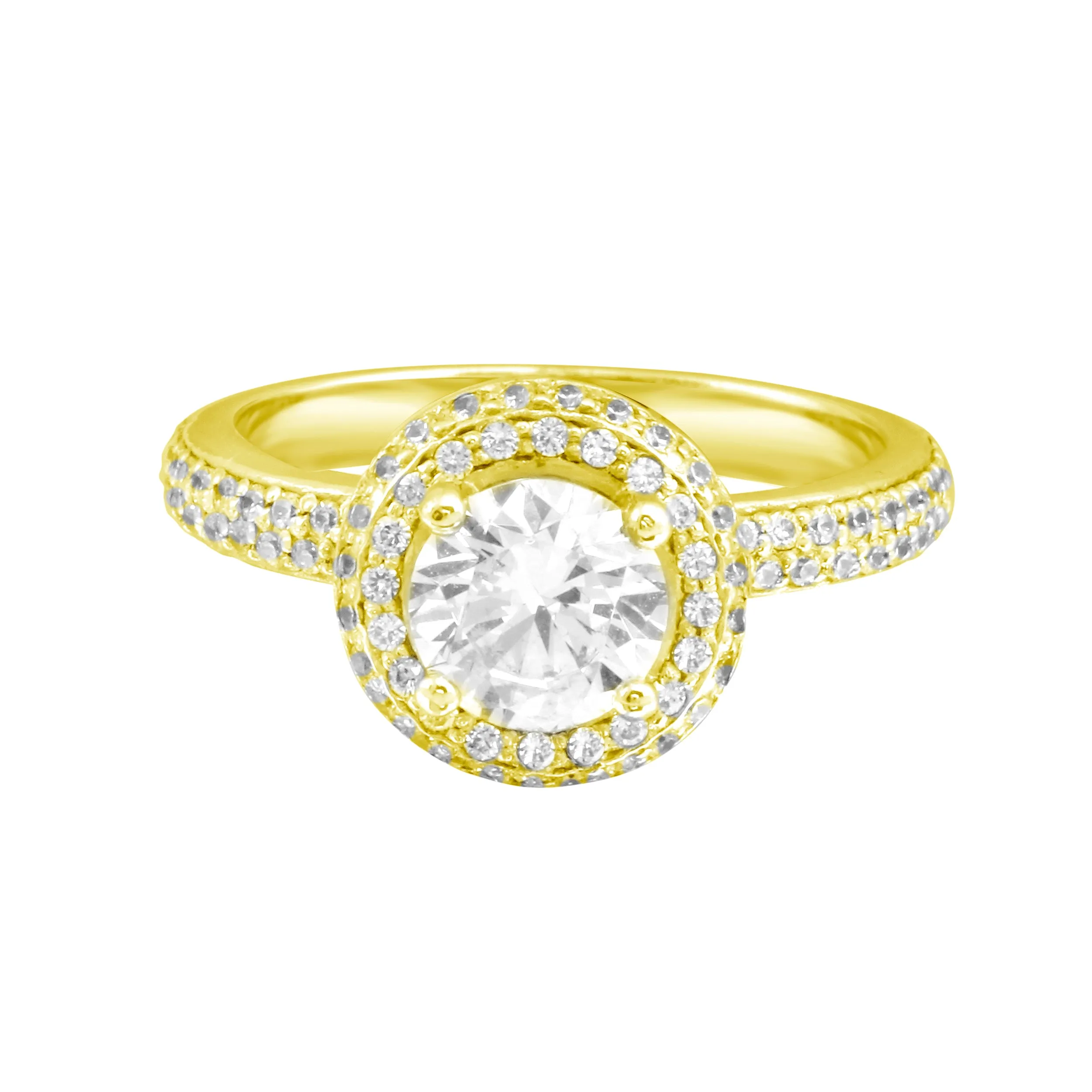 Round Micro Pavé Diamond Engagement Ring Setting