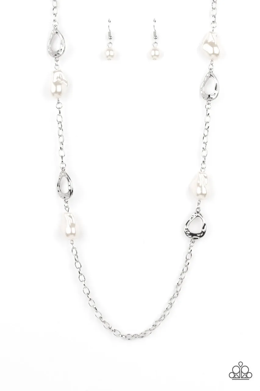 Rustic Refinery White Paparazzi Necklace