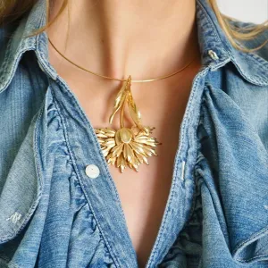 RYANN FLOWER DROP STATEMENT NECKLACE