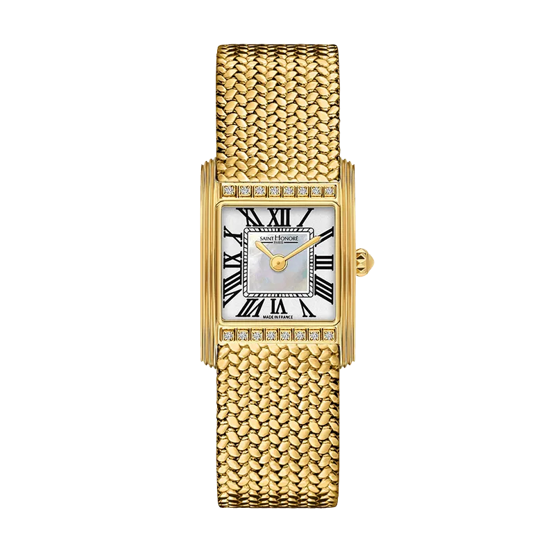 Saint Honore Palais Royal Women's White MOP Golden Watch