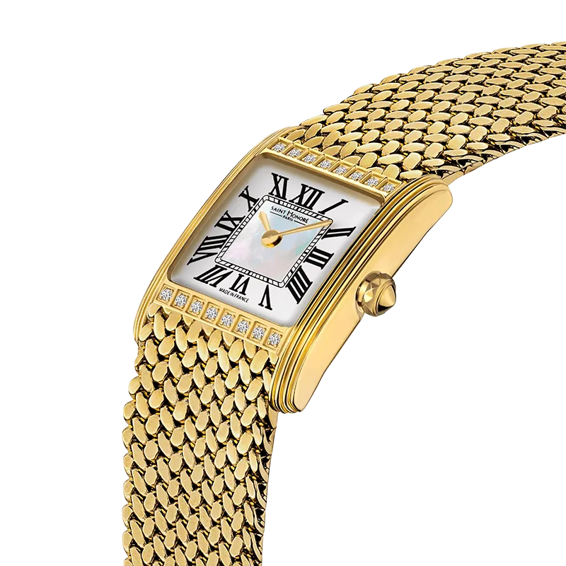 Saint Honore Palais Royal Women's White MOP Golden Watch