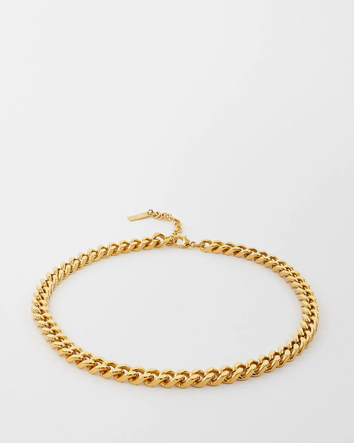Saint Laurent Gold Metal Chain Necklace
