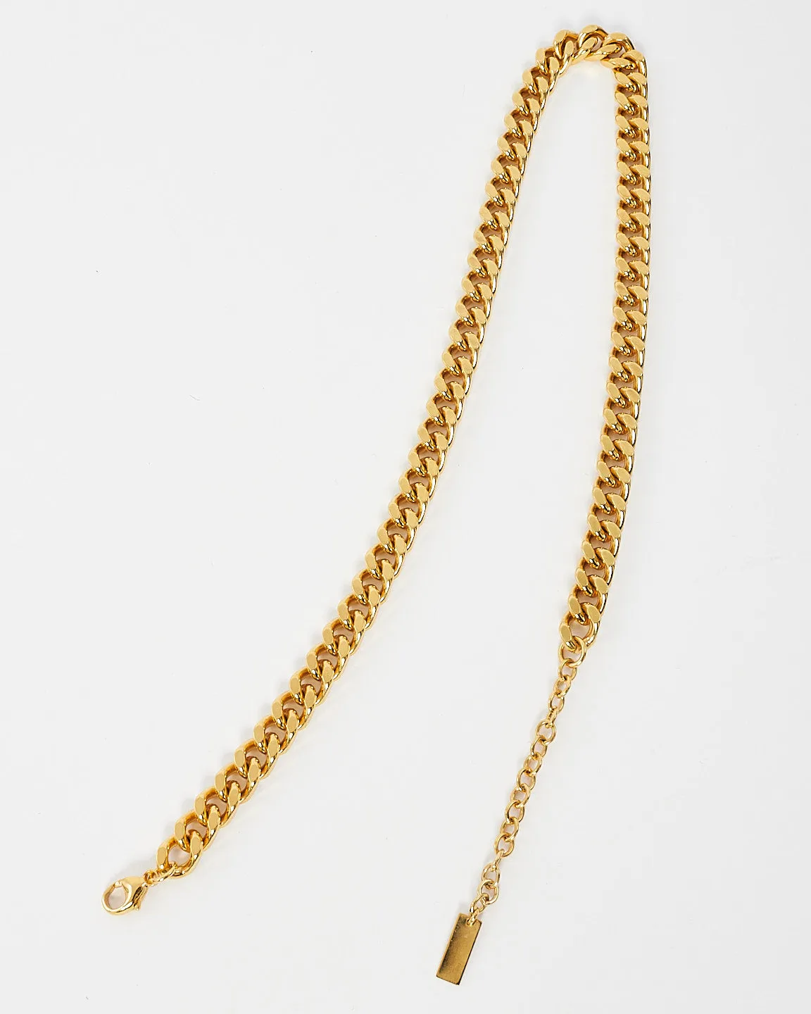 Saint Laurent Gold Metal Chain Necklace