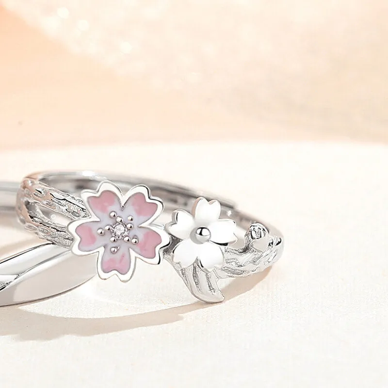 Sakura & Mountain Matching Rings