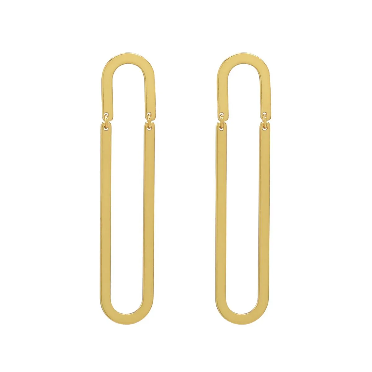 SALE - Elongated Oval Dangle Studs