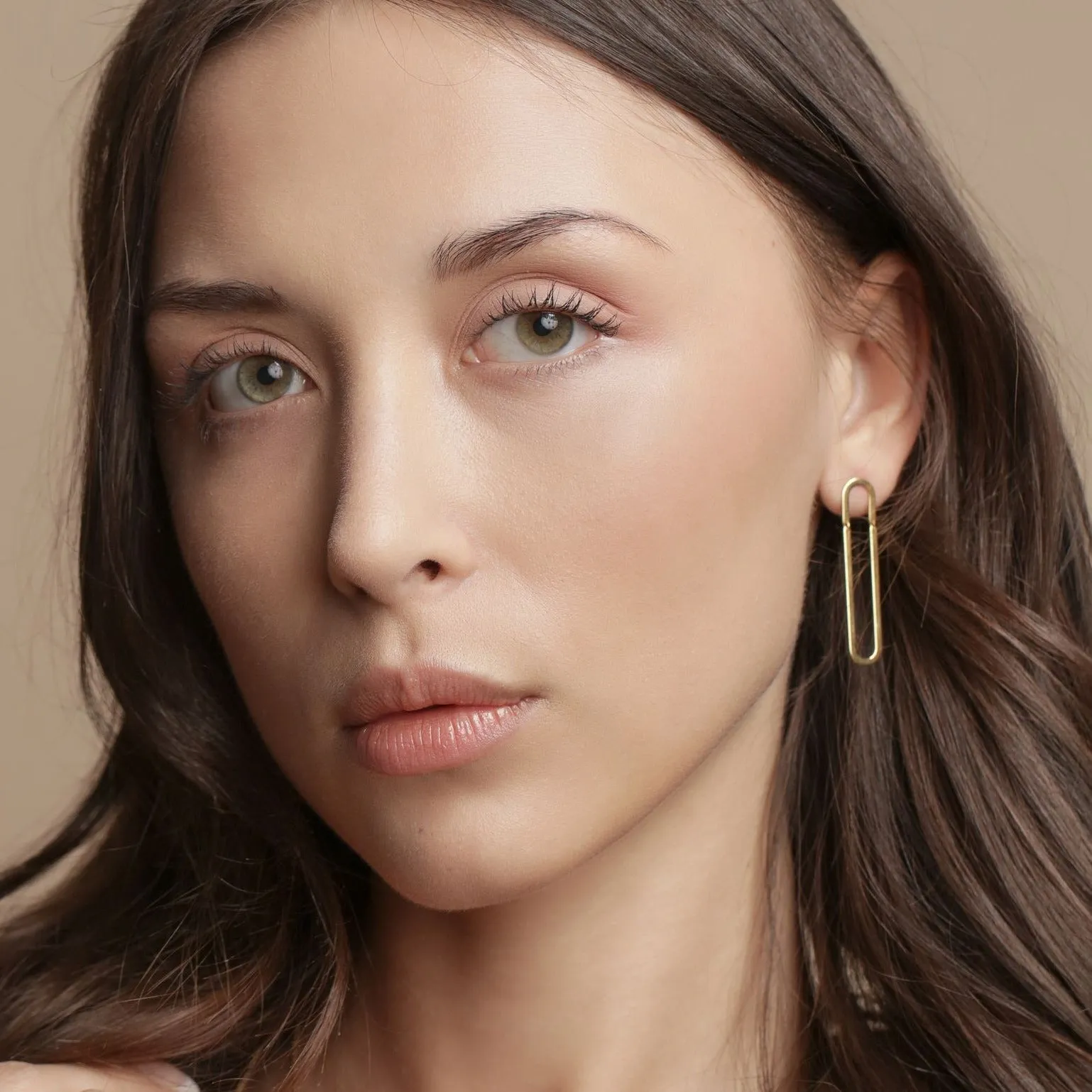 SALE - Elongated Oval Dangle Studs
