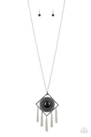 Sandstone Solstice Black Paparazzi Necklace