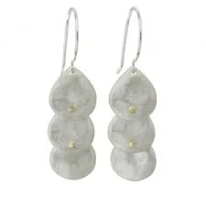 Scale Drop Earrings with Gold Spine