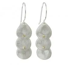 Scale Drop Earrings with Gold Spine