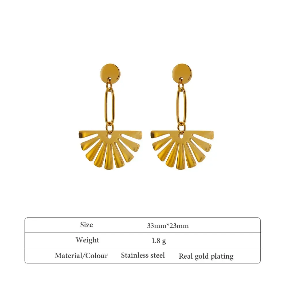 Sector Long Drop Earrings