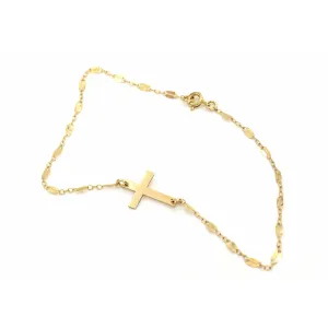 Sideways Cross Ankle Bracelet