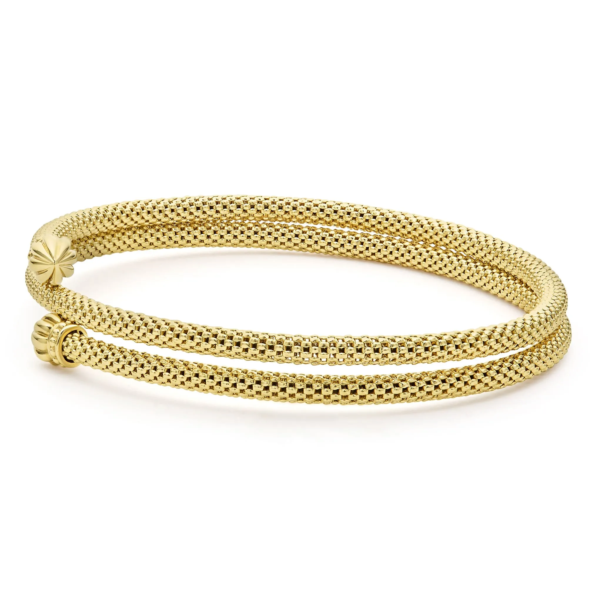 Signature Caviar 18K Gold Double Wrap Bracelet