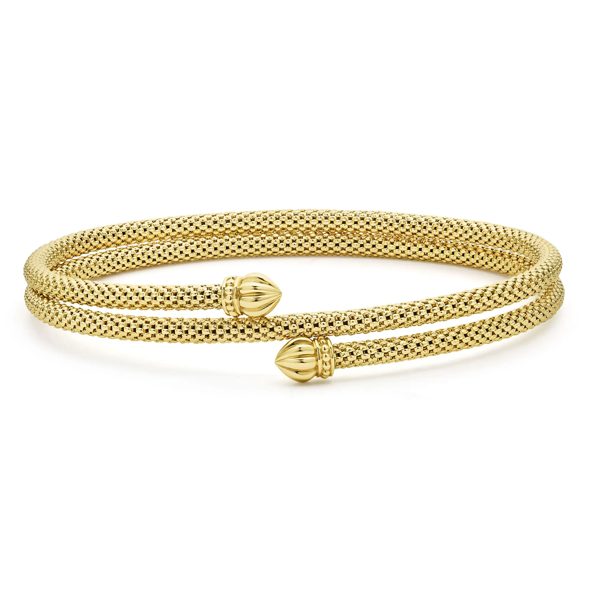Signature Caviar 18K Gold Double Wrap Bracelet
