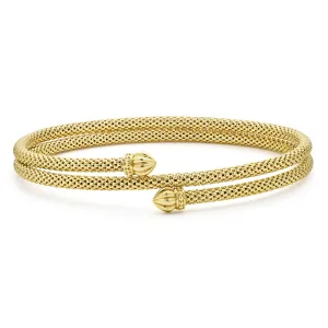 Signature Caviar 18K Gold Double Wrap Bracelet