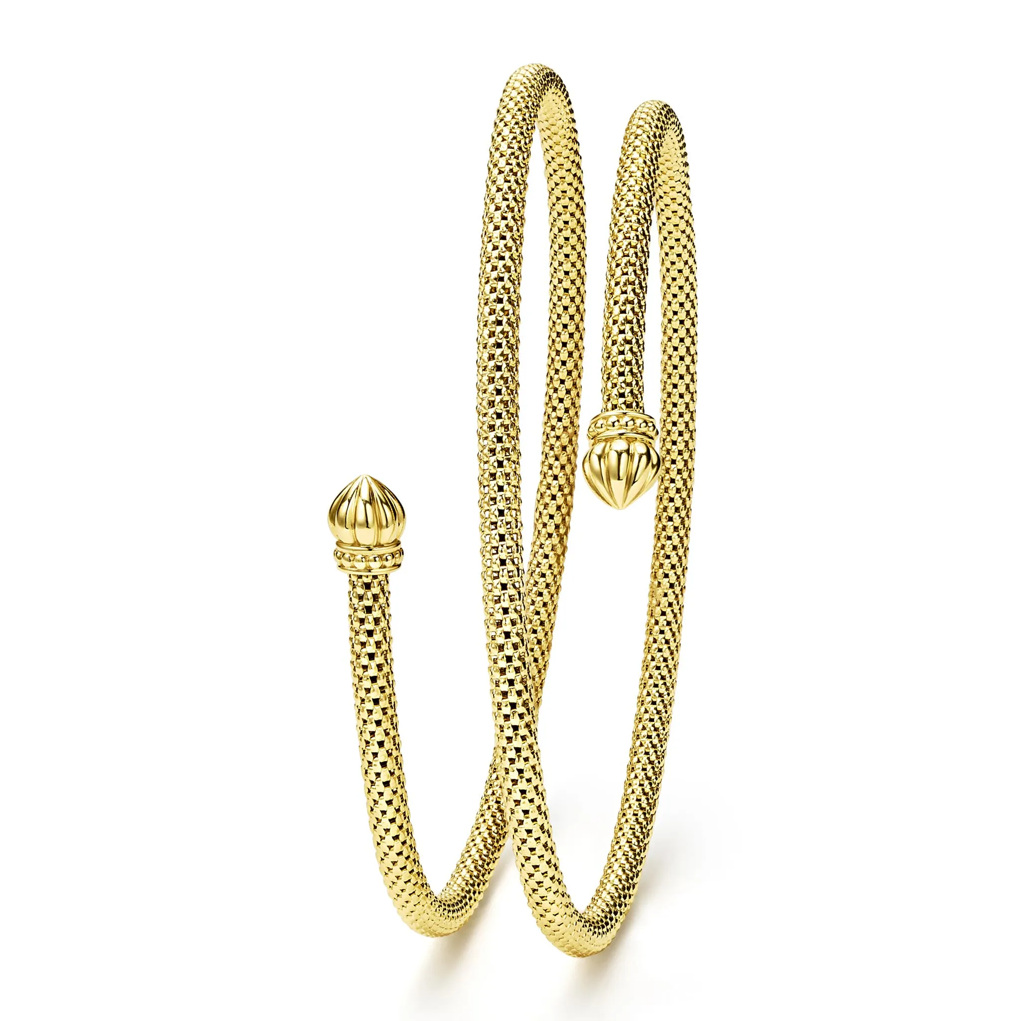 Signature Caviar 18K Gold Double Wrap Bracelet