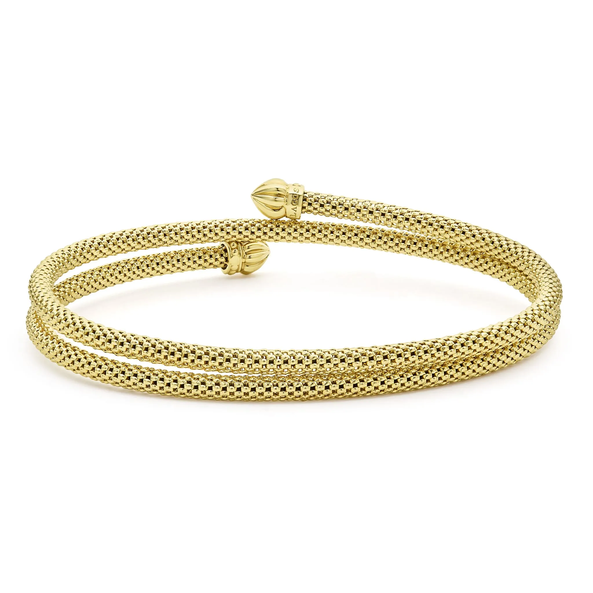 Signature Caviar 18K Gold Double Wrap Bracelet