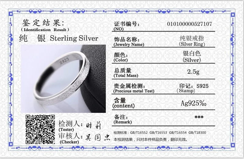Silver 925 Wedding Band Ring for Woman Men Sterling Jewelry