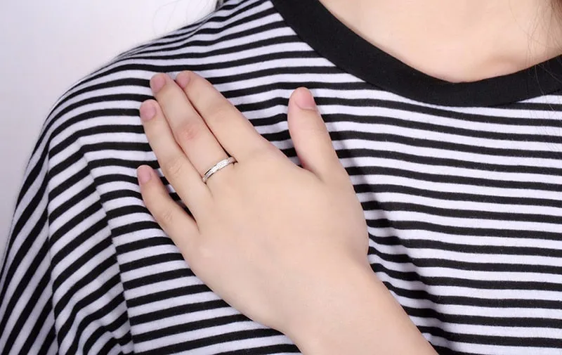 Silver 925 Wedding Band Ring for Woman Men Sterling Jewelry