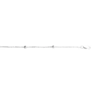 Silver Bead Station Anklet