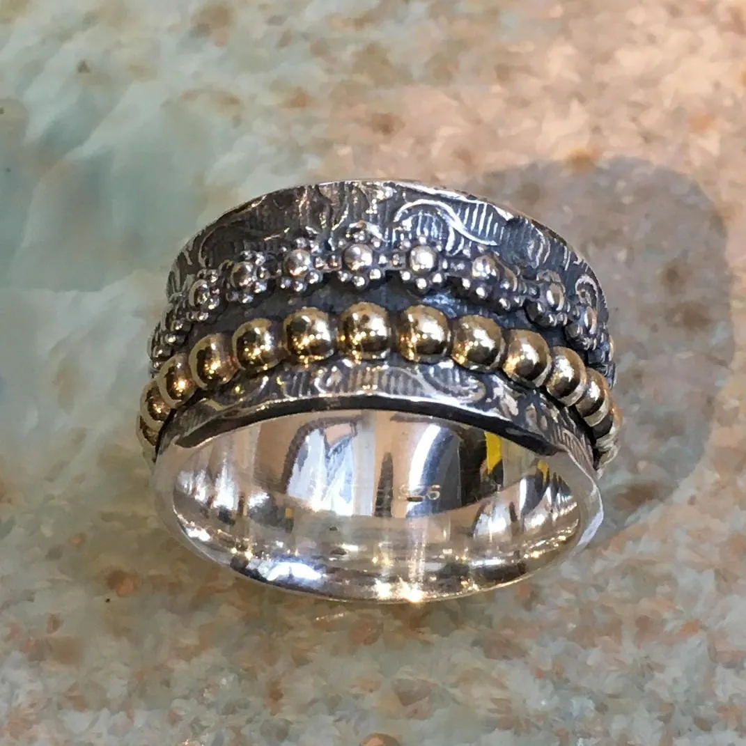 Silver Brass Spinner Ring - This Must Be Love.