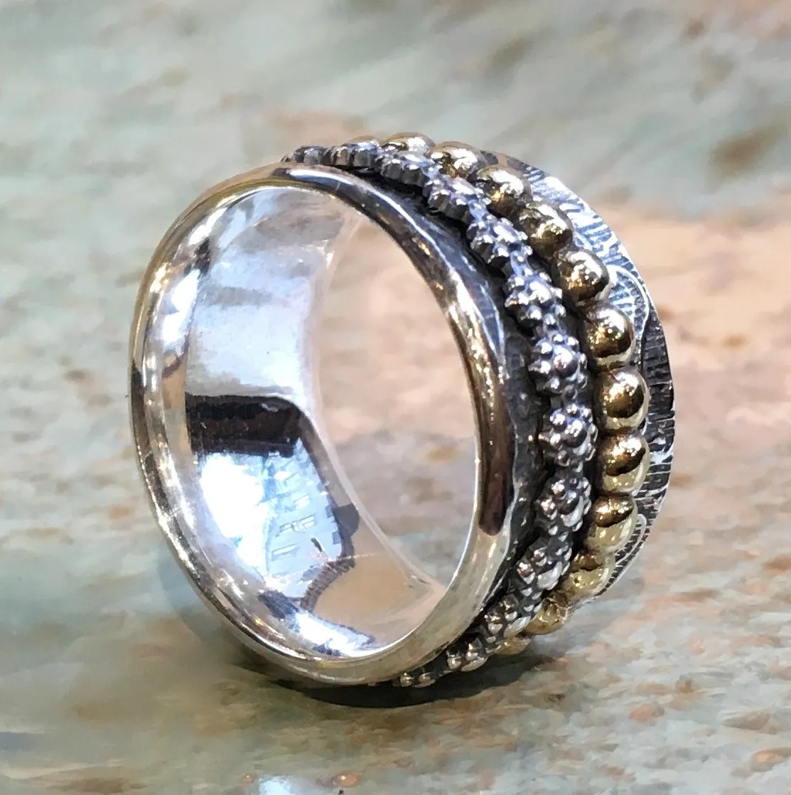 Silver Brass Spinner Ring - This Must Be Love.