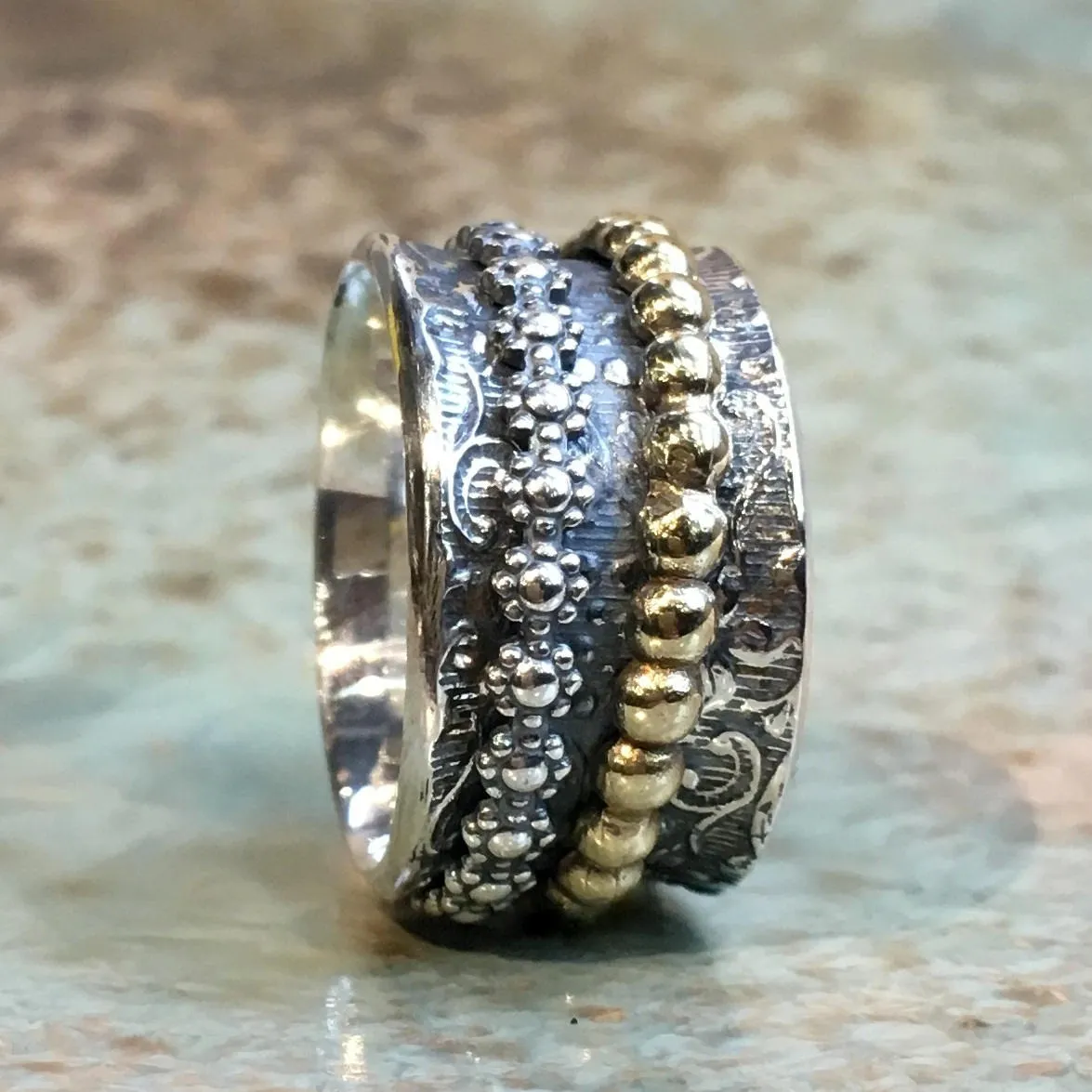 Silver Brass Spinner Ring - This Must Be Love.