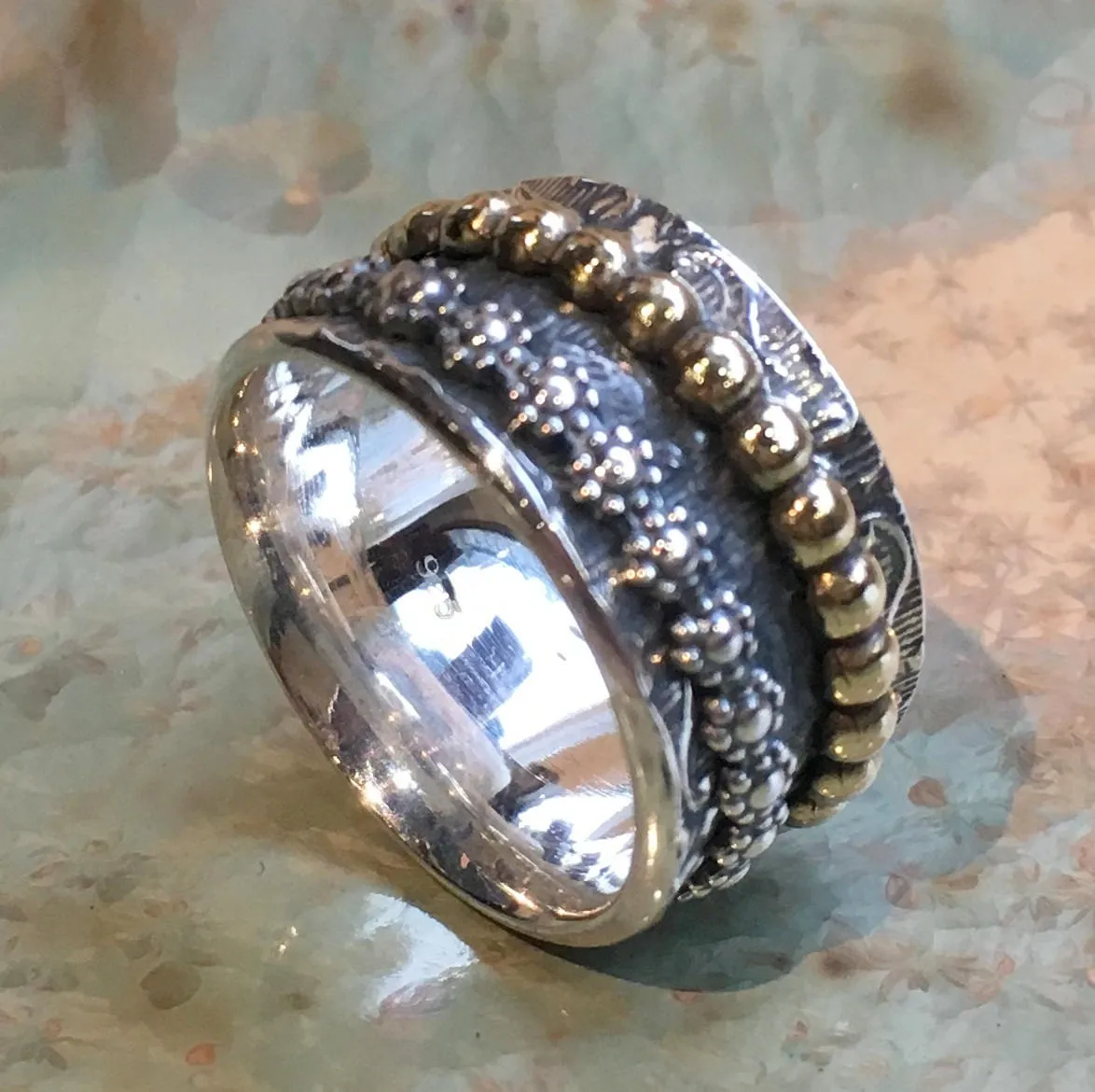 Silver Brass Spinner Ring - This Must Be Love.