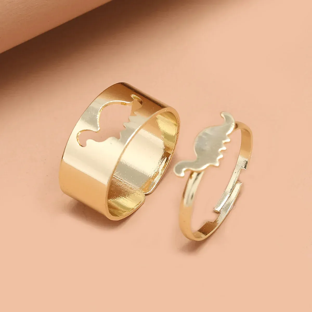 Silver Color Butterfly Rings For Women Men Lover Couple Ring Set Friendship Engagement Wedding Band Open Ring