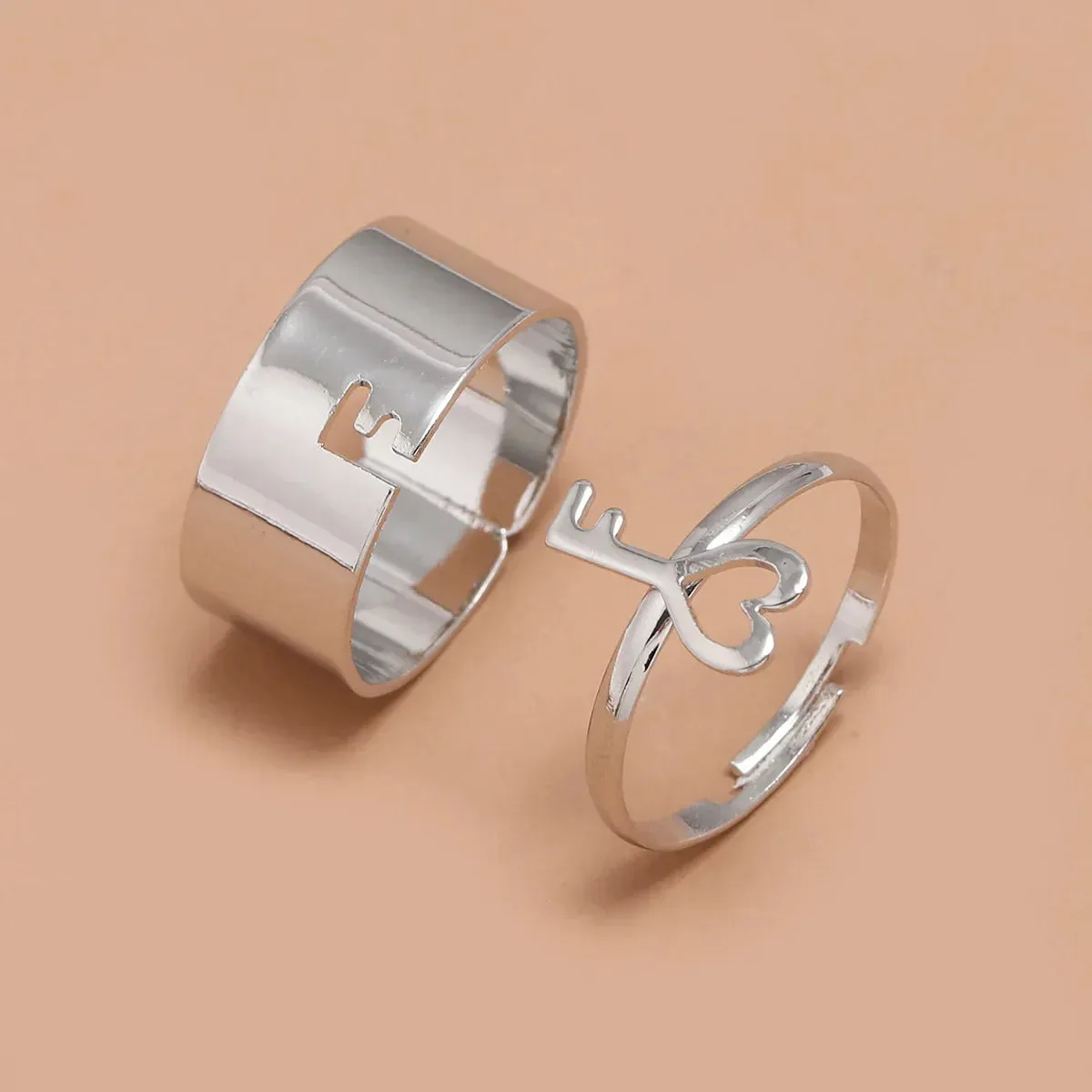 Silver Color Butterfly Rings For Women Men Lover Couple Ring Set Friendship Engagement Wedding Band Open Ring