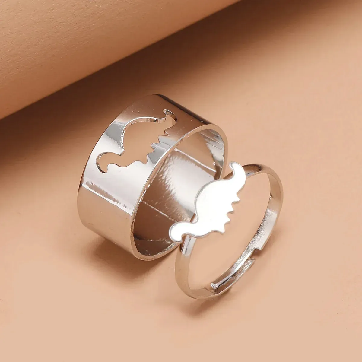 Silver Color Butterfly Rings For Women Men Lover Couple Ring Set Friendship Engagement Wedding Band Open Ring