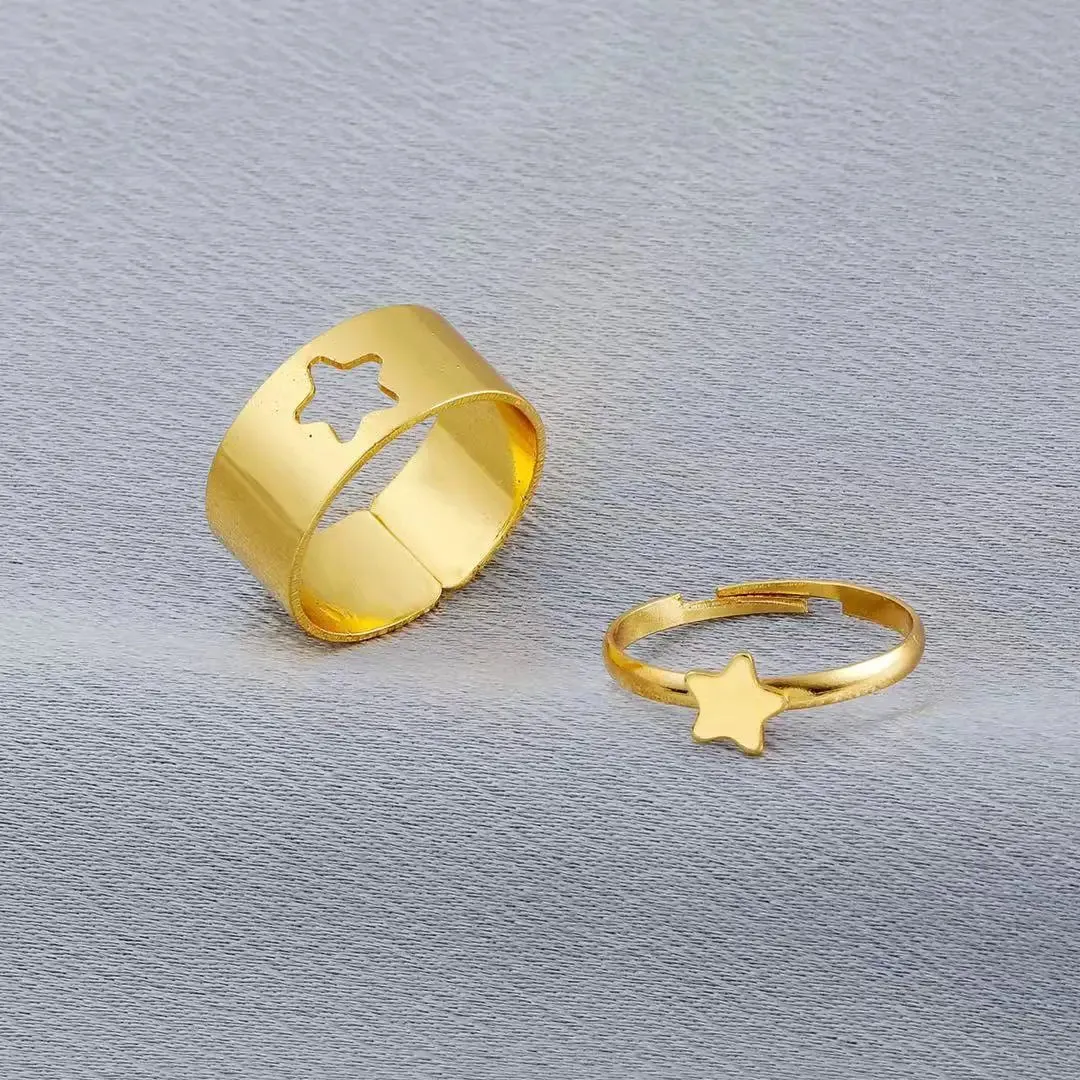 Silver Color Butterfly Rings For Women Men Lover Couple Ring Set Friendship Engagement Wedding Band Open Ring