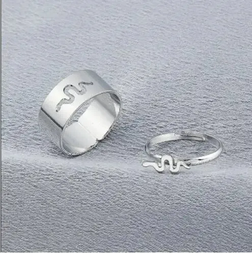 Silver Color Butterfly Rings For Women Men Lover Couple Ring Set Friendship Engagement Wedding Band Open Ring