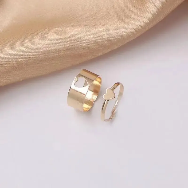 Silver Color Butterfly Rings For Women Men Lover Couple Ring Set Friendship Engagement Wedding Band Open Ring