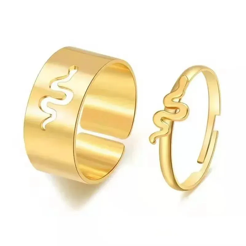 Silver Color Butterfly Rings For Women Men Lover Couple Ring Set Friendship Engagement Wedding Band Open Ring