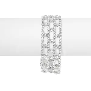 SILVER CRYSTAL  BRACELET #SQ6008BR-S (HG10)