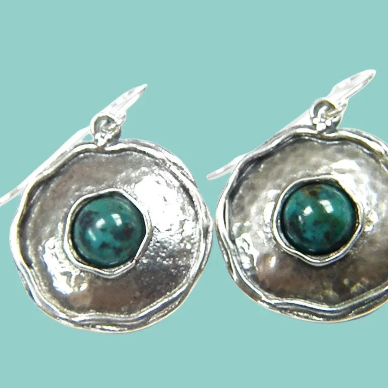 Silver earrings / earrings for woman / dangle earrings turquoise earrings