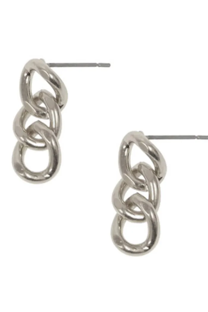 Silver Link Earrings